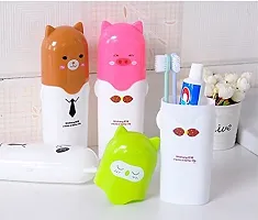 Toothbrush Case Cum Stationery Storage with Cartoon Character Combo-thumb1