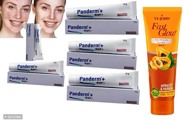 PANDERM PLUS 15G ANTI FUNGAL SKIN FAIRNESS CREAM Papaya Face Wash Free For Men  women (Pack Of 5)