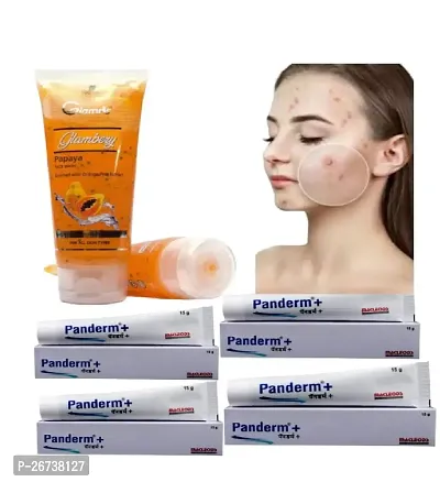 PANDERM PLUS 15G ANTI FUNGAL SKIN FAIRNESS CREAM Papaya Face Wash For Men  women (Pack Of 4)-thumb0