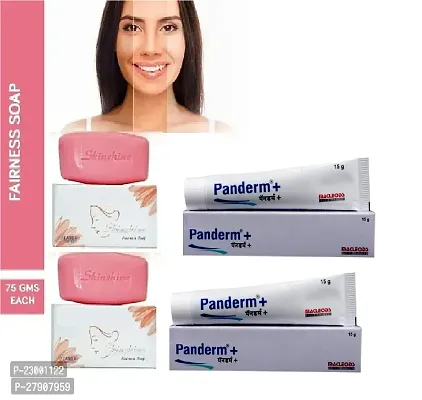 New Penderm + Cream 15 gm   Skinshine Soap 75gm  Combo 2  For Whitening Skin