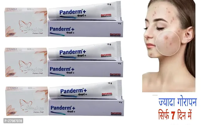 New Penderm + Cream 15 gm   Skinshine Soap 75gm  For Whitening Skin  For Men  Women ( Combo3)