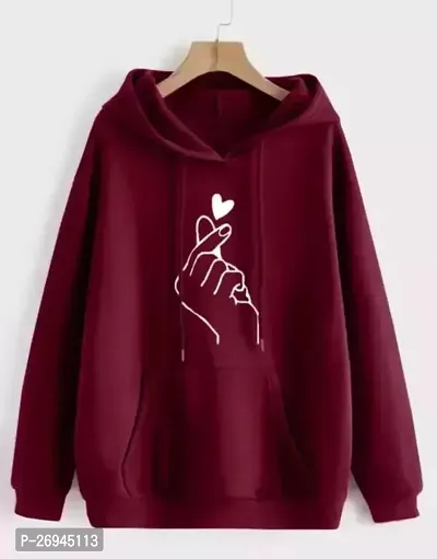 Women Sweatshirt Hoodie|| Fleece Material Hoodie for Women|| Full Sleeves Hoodie for Winter Wear||Sweatshirt for Women-thumb0