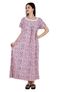 ldhsati Womens Cotton Printed Ankle Length Maternity Free Size Nighty Maxi Dress Night Gown_Sleepwear Super Comfortable  Soft Cotton for Young Lady, Old Lady-thumb1