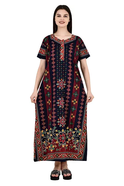 ldhsati Womens Jaipuri Nighty Maxi Dress Night Gown