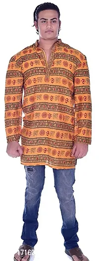 LDHSATI Men's Cotton Anarkali Kurta