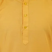 ldhsati Long Straight Kurta for Men's (Man's) Full Sleeves Yellow-thumb4