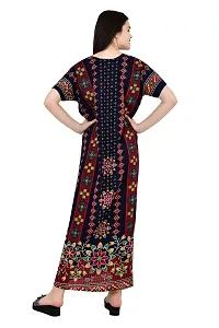 ldhsati Womens Cotton Jaipuri Printed Cotton Nighty Maxi Dress Night Gown-thumb4