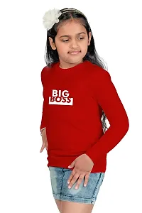 Chombooka Boys' & Girls' Graphics Print Full Sleeve Round Neck Kids' Cotton T Shirt | Red | 14-15 Years | Kids_Big Boss_Red_FS14-thumb2