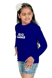 Chombooka Boys' & Girls' Graphics Print Full Sleeve Round Neck Kids' Cotton T Shirt | RoyalBlue | 2-3 Years | Kids_Big Boss_RB_FS2-thumb2