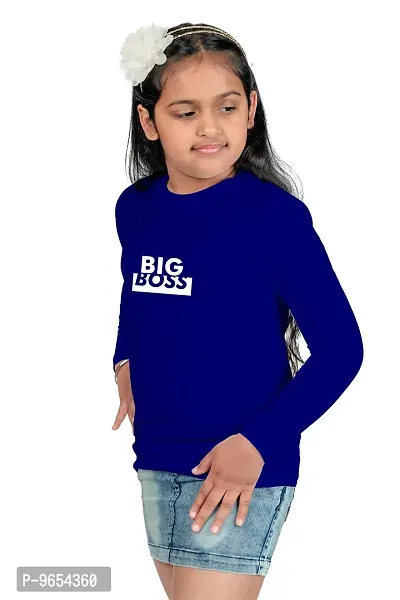 Chombooka Boys' & Girls' Graphics Print Full Sleeve Round Neck Kids' Cotton T Shirt | RoyalBlue | 2-3 Years | Kids_Big Boss_RB_FS2-thumb3