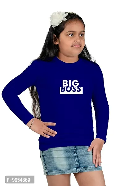 Chombooka Boys' & Girls' Graphics Print Full Sleeve Round Neck Kids' Cotton T Shirt | RoyalBlue | 2-3 Years | Kids_Big Boss_RB_FS2-thumb4