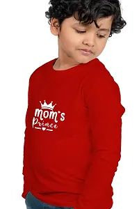 Chombooka Boys Graphics Print Full Sleeve Round Neck Kids' Cotton T Shirt | Red | 12-13 Years | Kids_Mom'sPrince_Red_FS12-thumb2