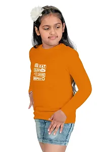 Chombooka Boys' & Girls' Graphics Print Full Sleeve Round Neck Kids' Cotton T Shirt | Mustard | 2-3 Years | Kids_EatSleepGame_MUS_FS2-thumb2