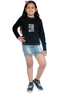 Chombooka Boys' & Girls' Graphics Print Full Sleeve Round Neck Kids' Cotton T Shirt | Black | 8-9 Years | Kids_EatSleepGame_BK_FS8-thumb2