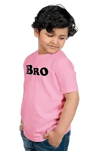 Chombooka Kids Graphics Print Half Sleeve Round Neck Cotton T Shirt | Pink | Kids_Little_Bro_Pink_H.S_6 (Pack of 1)-thumb2