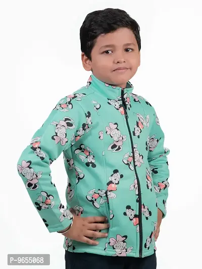 Chombooka Kids Full Sleeves Cartoon Printed Jacket_Mintgreen_10-thumb2