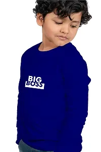 Chombooka Boys' & Girls' Graphics Print Full Sleeve Round Neck Kids' Cotton T Shirt | RoyalBlue | 2-3 Years | Kids_Big Boss_RB_FS2-thumb1