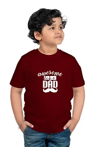 Chombooka Kids Printed t-Shirt Half Sleeves Maroon-thumb1