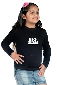 Chombooka Boys' & Girls' Graphics Print Full Sleeve Round Neck Kids' Cotton T Shirt | Black | 2-3 Years | Kids_Big Boss_BK_FS2-thumb2