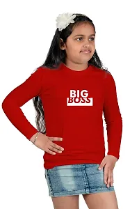 Chombooka Boys' & Girls' Graphics Print Full Sleeve Round Neck Kids' Cotton T Shirt | Red | 14-15 Years | Kids_Big Boss_Red_FS14-thumb3