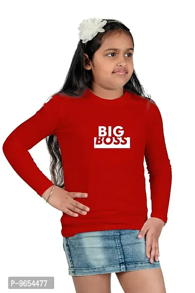 Chombooka Boys' & Girls' Graphics Print Full Sleeve Round Neck Kids' Cotton T Shirt | Red | 14-15 Years | Kids_Big Boss_Red_FS14-thumb4