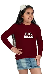 Chombooka Boys' & Girls' Graphics Print Full Sleeve Round Neck Kids' Cotton T Shirt | Maroon | 8-9 Years | Kids_Big Boss_MAR_FS8-thumb2