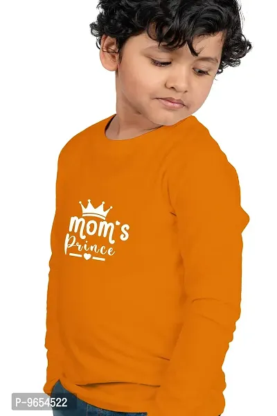 Chombooka Boys Graphics Print Full Sleeve Round Neck Kids' Cotton T Shirt | Mustard | 6-7 Years | Kids_Mom'sPrince_MUS_FS6-thumb3