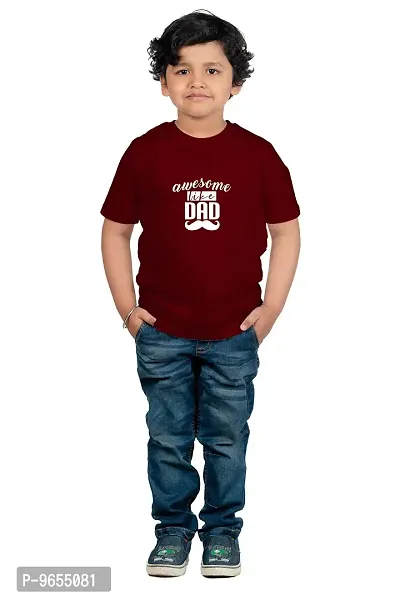 Chombooka Kids Printed t-Shirt Half Sleeves Maroon-thumb5