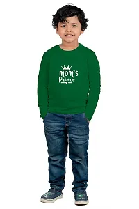 Chombooka Boys Graphics Print Full Sleeve Round Neck Kids' Cotton T Shirt | Green | 6-7 Years | Kids_Mom'sPrince_GR_FS6-thumb1