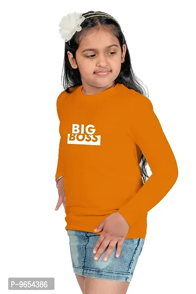 Chombooka Boys' & Girls' Graphics Print Full Sleeve Round Neck Kids' Cotton T Shirt | Mustard | 4-5 Years | Kids_Big Boss_MUS_FS4-thumb3