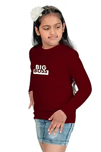 Chombooka Boys' & Girls' Graphics Print Full Sleeve Round Neck Kids' Cotton T Shirt | Maroon | 8-9 Years | Kids_Big Boss_MAR_FS8-thumb3