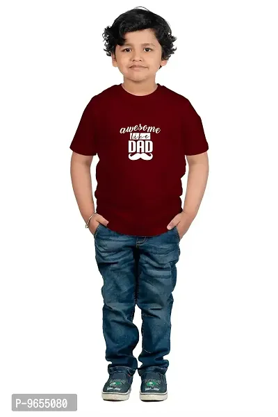 Chombooka Kids Printed t-Shirt Half Sleeves Maroon-thumb0