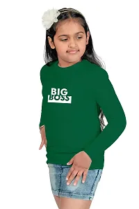 Chombooka Boys' & Girls' Graphics Print Full Sleeve Round Neck Kids' Cotton T Shirt | Green | 8-9 Years | Kids_Big Boss_GR_FS8-thumb3