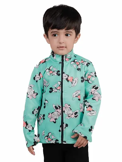 Chombooka Kids Full Sleeves Cartoon Jacket_Mintgreen_14