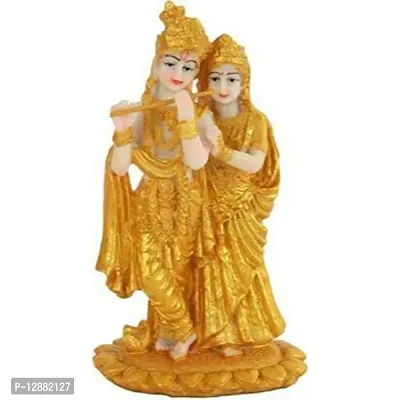 Trendy Marble Finish Lord Radha Krishna Idol Statue Laddu Gopal Murti Decorative-thumb0