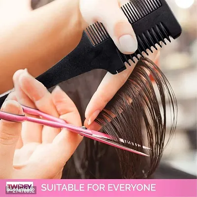 Multi-Functional Hair Cut Scissor Razor Comb Hairdressing Thinning Trimmer Comb-thumb5