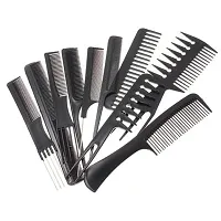 Professional Multipurpose 10 Pcs Hair Comb Set Hair Brush For Hair Cutting And Styling (Black)-thumb4