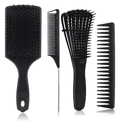 Detangle Hair Brush Wet Or Dry Hair Detangling Brush And Comb Pack Of 4