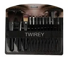 Twirey Premium Makeup Brush Set Of 13 Pieces For Professional Party Makeup Foundation Eyeshadow Ebbrow Mascara Brushes Face Powder Brush With Blender Sponge 13Pc-thumb1