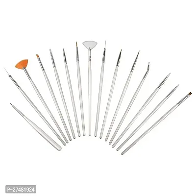 Twirey Acrylic Nail Art Design Painting Tool Pen Polish White Nail Brush Set 15Pcs-thumb4