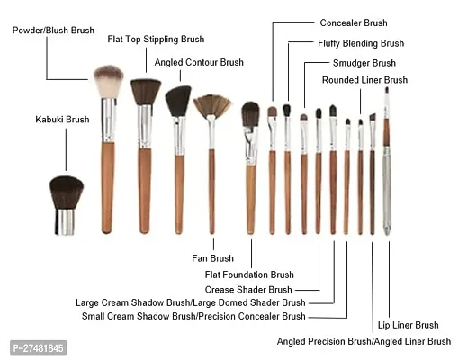 Twirey Premium Makeup Brush Set Of 13 Pieces For Professional Party Makeup Foundation Eyeshadow Ebbrow Mascara Brushes Face Powder Brush With Blender Sponge 13Pc-thumb4