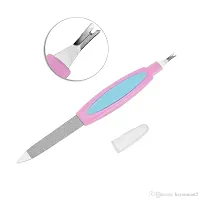 Twirey 2 In 1 Manicure Pedicure Nail File Tool Cuticle Trimmer Cutter Remover For Women (Colour May Vary)- Pack Of 1-thumb3