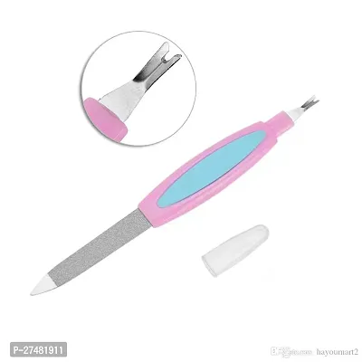 Twirey 2 In 1 Manicure Pedicure Nail File Tool Cuticle Trimmer Cutter Remover For Women (Colour May Vary)- Pack Of 1-thumb4