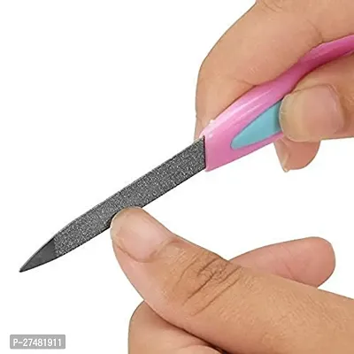 Twirey 2 In 1 Manicure Pedicure Nail File Tool Cuticle Trimmer Cutter Remover For Women (Colour May Vary)- Pack Of 1-thumb5