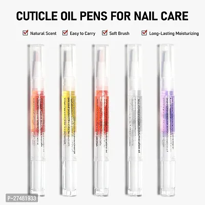 Twirey Cuticle Oil Pen For Nail Care Treatment For Damaged Nails Repair Serum Moisturizer Growth Nourish Vitamin E Oil Pen- Pack Of 2 (Assorted Color)-thumb3