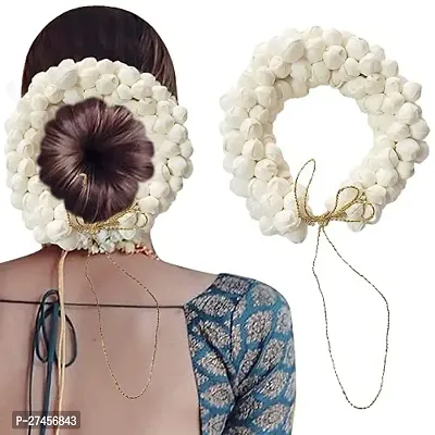 Hair Gajra in Artificial Jasmine Mogra Flower Combo Of Synthetic Hair Bun Extension For Women-thumb5