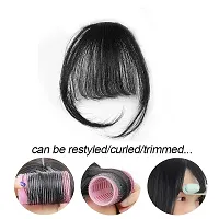 Clip in Bangs Front Neat Air Fringe One Piece Clip in Fringe Hair Extensions With Temples For Women-thumb4