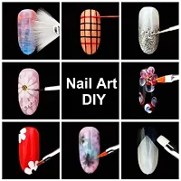 Twirey Nail Art Pen  Brush Painting Polish Design Kit 15 Nail Brushes,5 Nail Dotting Pen,10 Adhesive Nail Striping Tape (30 Pcs)-thumb1