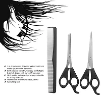 5In1 Professional Parlour Cutting Set Hair Cutting Scissors With Hair Cutting Sheet Apron With Neck Face Duster Brush Comb And Spray Bottle-thumb3