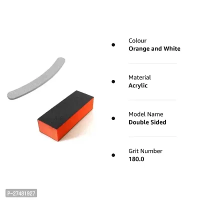 Twirey Multicolour Nail Art Shiner Buffer Block Orange Buffing Sanding File And 1 Nail Filer (Set Of 2)-thumb4